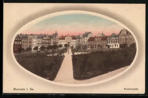 AK Meerane i. Sa., Wettinerplatz