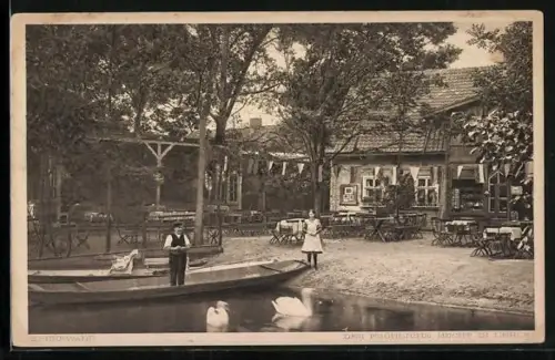 AK Lehde /Spreewald, Gasthof Der fröhliche Hecht