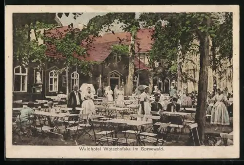 AK Wotschofska bei Lübbenau, Waldhotel Wotschofska, Inh. Franz Hoefs