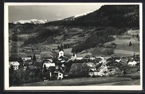 AK Oberwölz, Totalansicht mit Umgebung