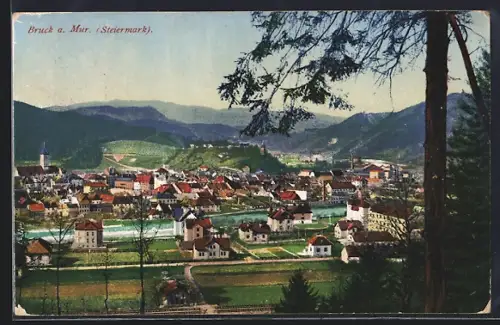 AK Bruck an der Mur, Panoramablick