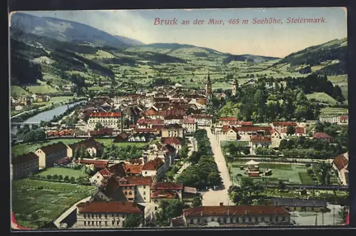 AK Bruck an der Mur, Ortsansicht