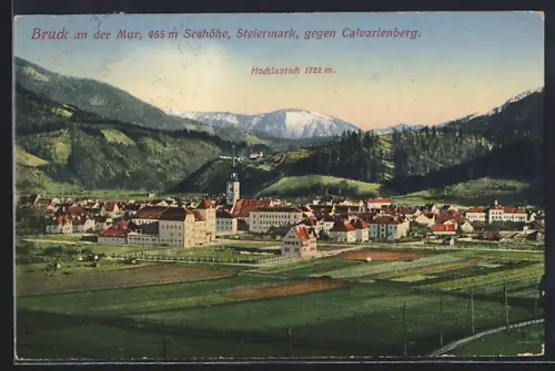 AK Bruck a. d. Mur, Gesamtansicht mit Hochlantsch