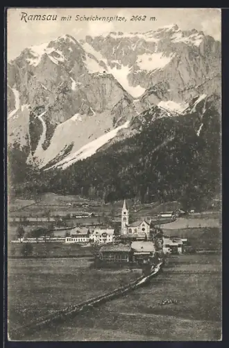 AK Ramsau / Dachstein, Totale mit Scheichenspitze