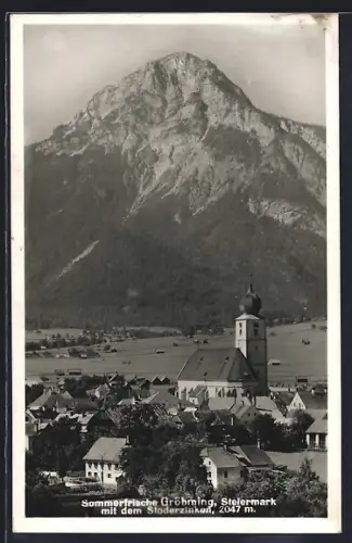AK Gröbming /Steiermark, Ortschaft mit Stoderzinken