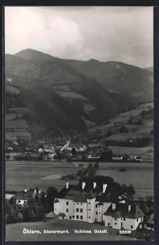 AK Öblarn /Steiermark, Schloss Gastatt mit Ort