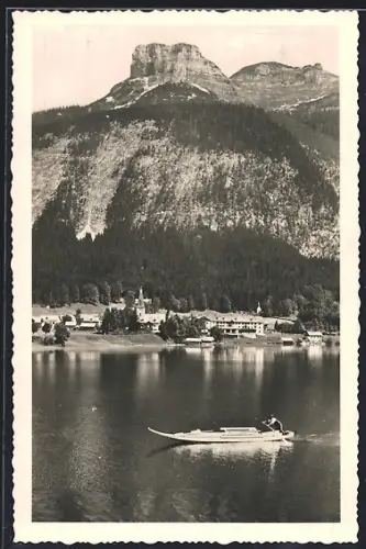 AK Alt Aussee, Gesamtansicht, Ruderboot