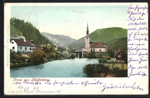 AK Kapfenberg, Ortsansicht mit der Kirche