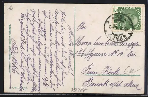 AK Gleisdorf, Florianplatz, Panorama mit Turmgebäude