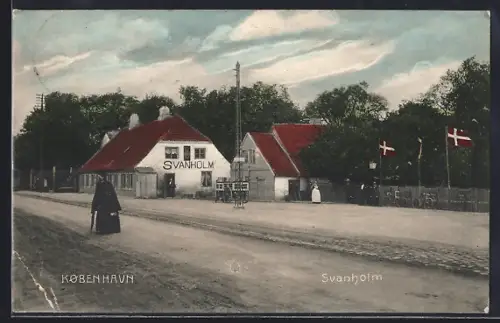 AK Kobenhavn, Svanholm, Gebäudeensemble mit Strasse