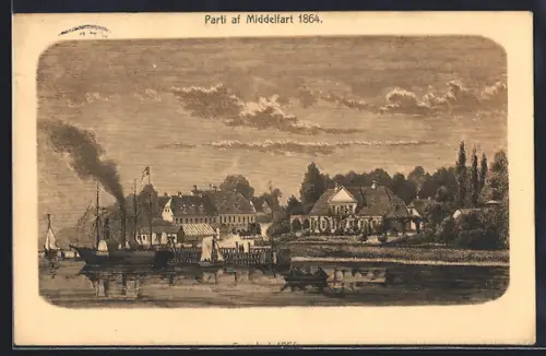Künstler-AK Middelfart, Parti av Middelfart 1864