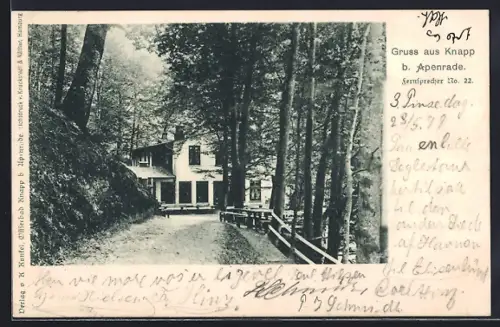 AK Apenrade, Knapp bei Apenrade, Strassenpartie mit Gebäude