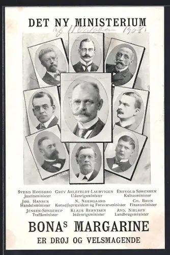 AK Det Ny Ministerium, Svend Høgsbro, N. Neergaard, Ch. Brun, Jensen-Sønderup