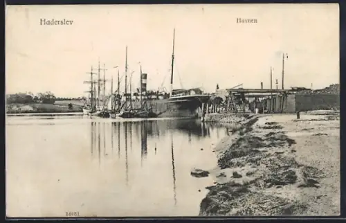 AK Hadersleben, Hafenpartie mit Ufer
