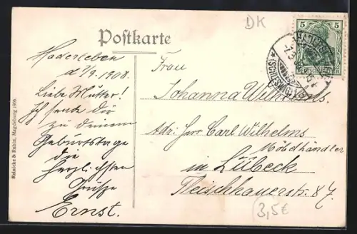 AK Hadersleben, Hafenpartie mit Ufer
