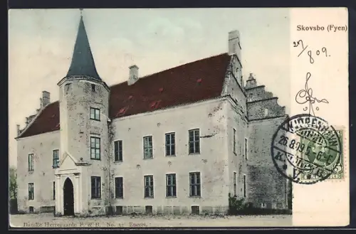 AK Skovsbo /Fyen, Blick auf ein Anwesen