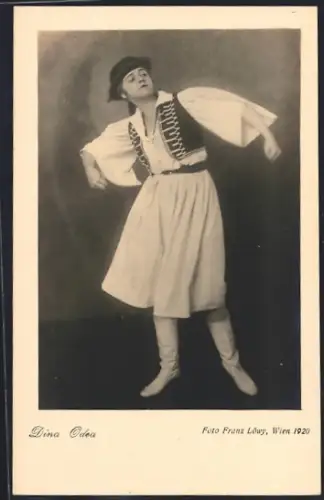 AK Dina Odea beim Tanz in Tracht
