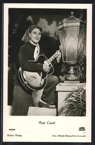 AK René Carol mit Gitarre