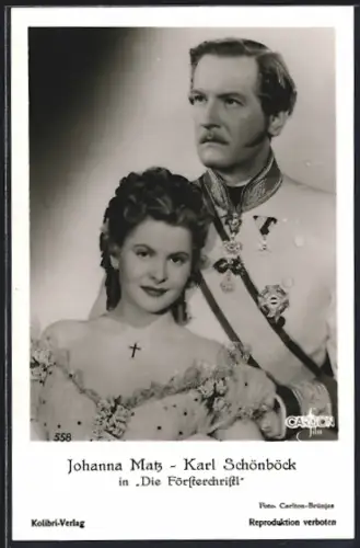 AK Johanna Matz und Karl Schönböck in Die Försterchristl