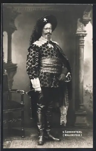 AK Schauspieler v. Sonnenthal als Wallenstein