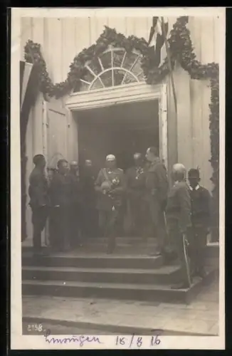 Foto-AK Festgottesdienst der 4. Armee 1916, Generaloberts Linsingen