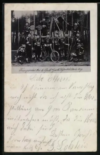 AK Fernsprecher des 6. Batt. Garde Fussartillerie Reg.