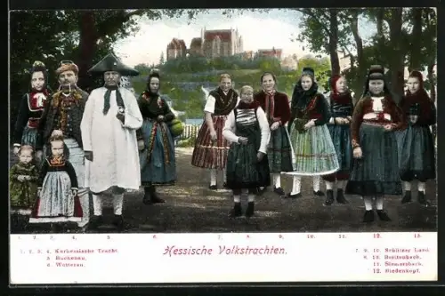 AK Hessische Trachten: Buchenau, Wetterau, Breitenbach