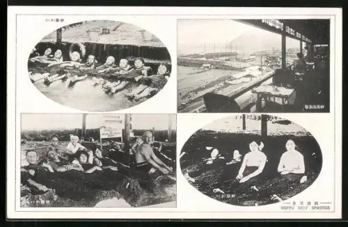 AK Beppu, Hot Springs, Kinder und Frauen beim Schlammbad