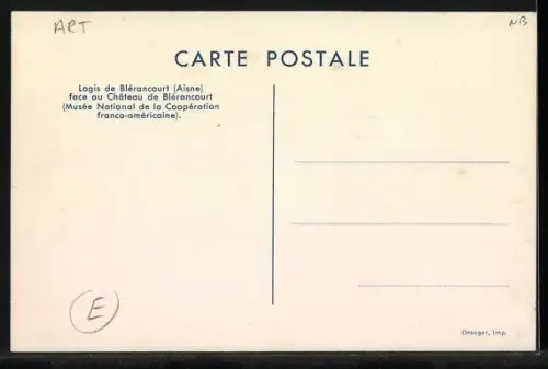 AK Blerancourt, face au Chateau de Blerancourt