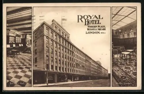 AK London, Royal Hotel, Entrance Hall, Winter Garden, Woburn Place, Russel Square