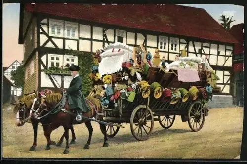 AK Hessische Trachten, Schwälmer Brautwagen