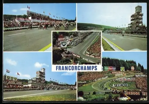 AK Motorradrennen Francorchamps, Streckenabschnitte mit der Tribüne