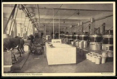 AK Hamburg-Wandsbek, Reichardt`s Kakao-Werk, Personalküche