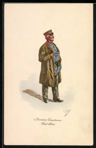 Künstler-AK Dresden, Dresdener Dienstmann