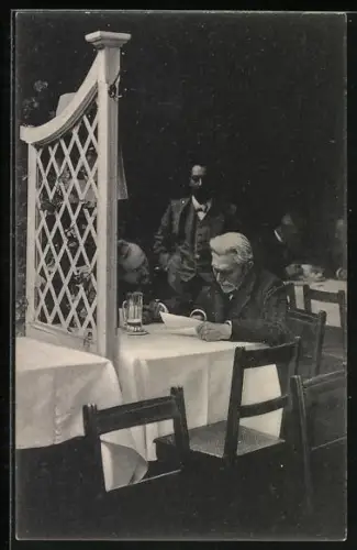 AK Chemnitz, August Bebel auf seinem letzten Parteitag, 15-21. September 1912