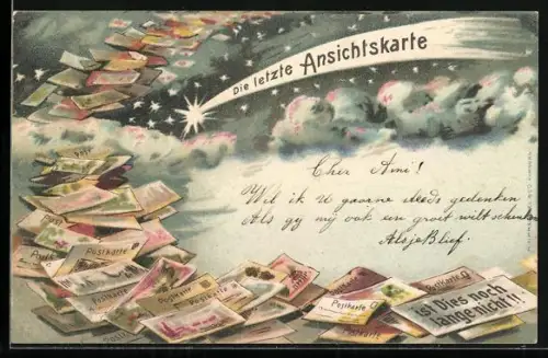 AK Die letzte Ansichtskarte - ist Dies noch lange nicht!! verschiedene Postkarten
