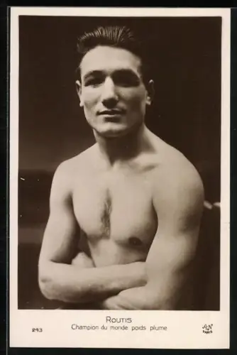 AK Porträt Boxer Andre Routis, Weltmeister im Federgewicht 1928-1929