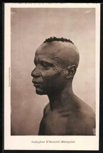 AK Bangala, Indigène N`Gombé, Skarifizierung
