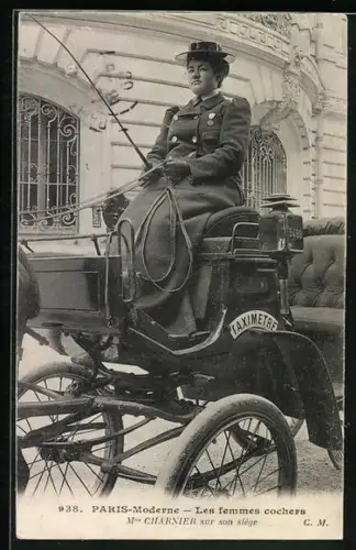 AK Paris, Les femmes cochers, Kutscherin