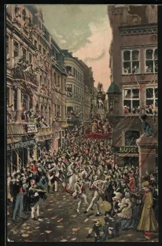 AK Köln, Rosenmontagsumzug, Wagen des Prinzen Karneval