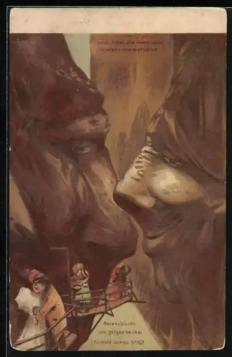 AK Aaresschlucht, Tempora non mutantur, Killinger nr. 102, Berggesichter