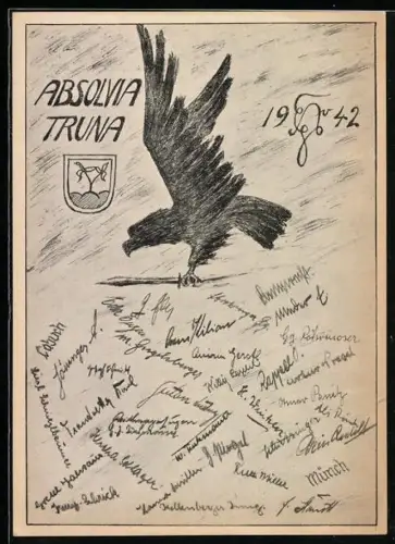 AK Traunstein, Studentenverbindung Absolvia Truna 1942, Adler mit Schwert, Wappen