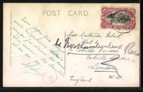 Foto-AK Germiston, Rose Deep Mine, Three Pillars in the Quarry Stope, Goldmine