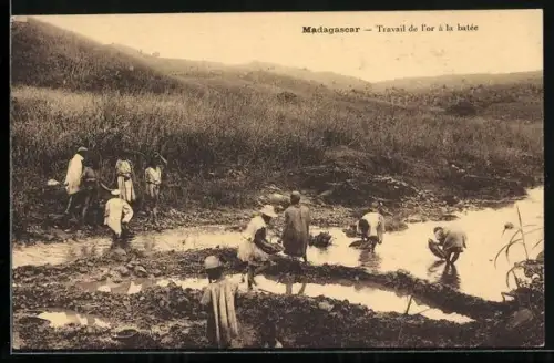 AK Madagascar, Travail de l`or à la batée