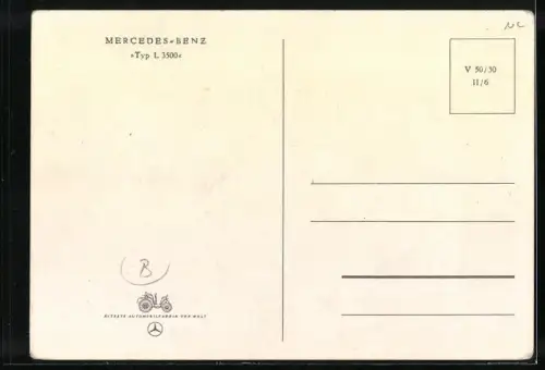 AK Mercedes-Benz, Lastkraftwagen Typ 3500