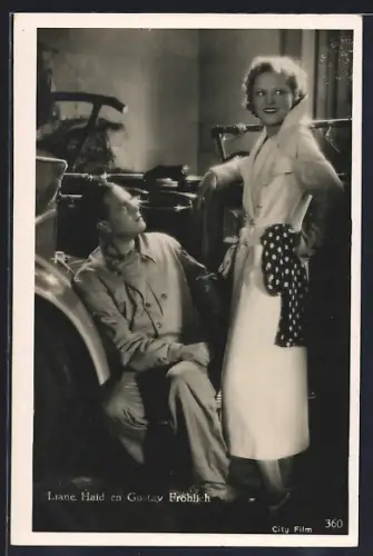 AK Die Schauspieler Liane Haid und Gustav Fröhlich in einer Filmszene