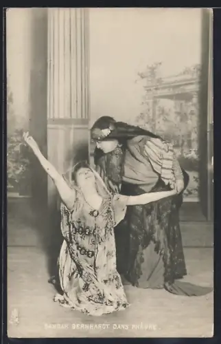 AK Theaterschauspielerin Sarah Bernhardt in ihrer Rolle in Phèdre