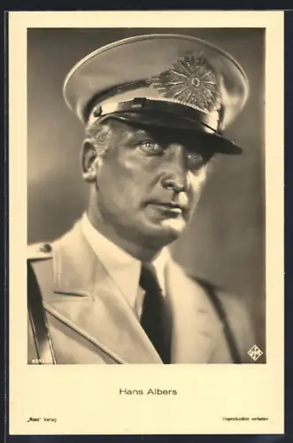 AK Schauspieler Hans Albers in Uniform