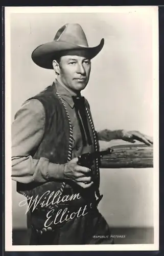 AK Schauspieler William Elliott als Cowboy