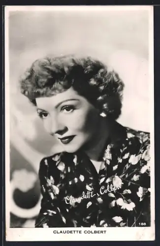AK Schauspielerin Claudette Colbert
